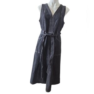 Sundance Poppy Denim Dress In Black